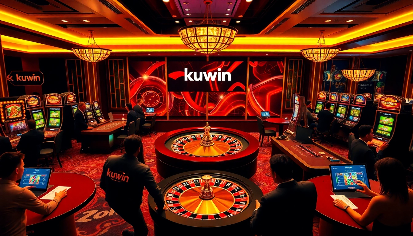 Exciting gambling scene showcasing kuwin with vibrant casino elements and players engaged.