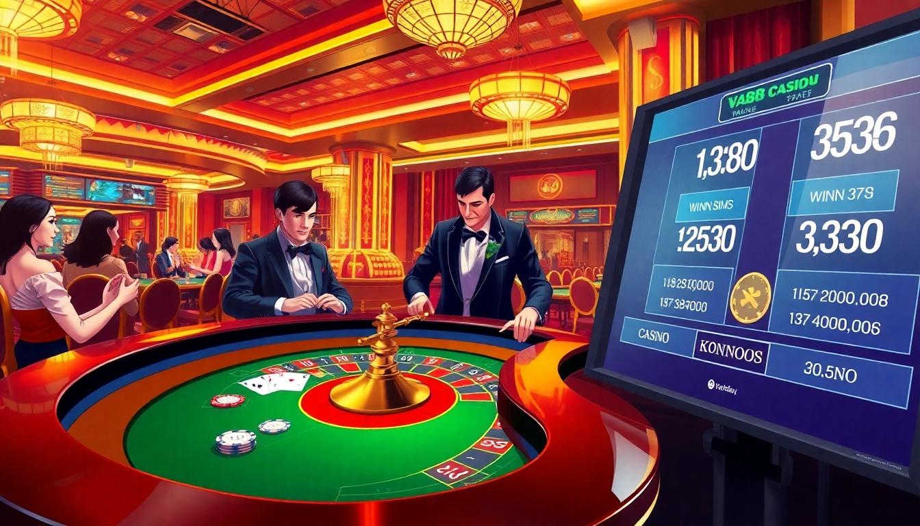 Experience the thrill of winning at VA88 with engaging casino visuals and vibrant gaming scenes.