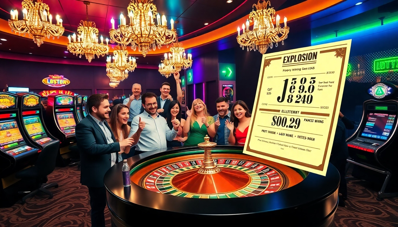 Experience the explosion of a prize-winning lottery with excitement at a luxurious casino table.