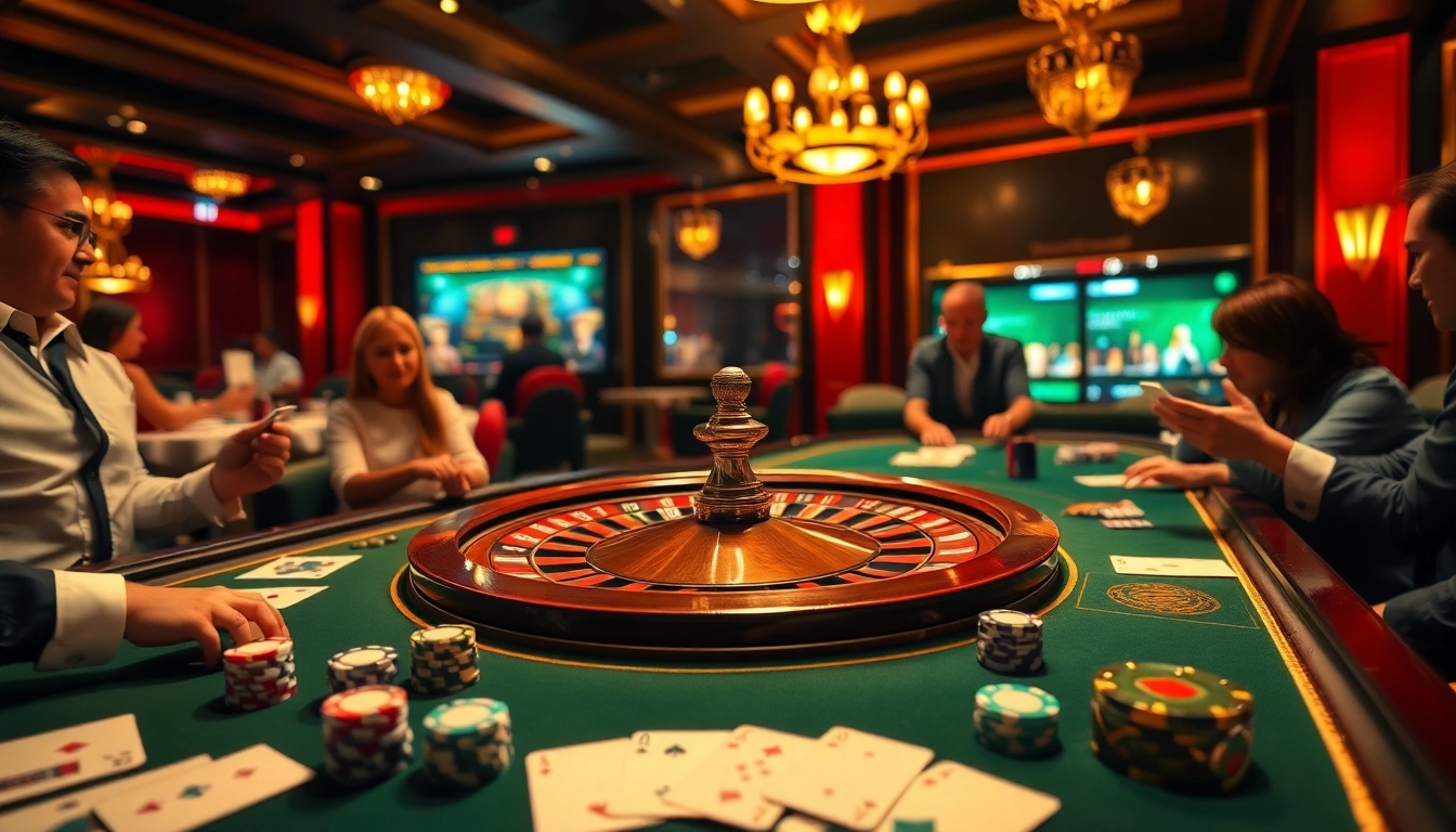 Experience the thrill of co88 with dynamic gaming action at a luxurious casino table.