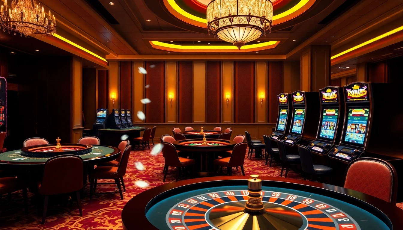 Experience the thrill of winning at nohu90.com with luxurious gaming tables and slot machines.