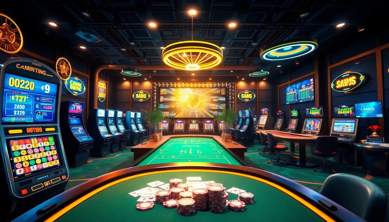 Interactive 55V5V online gaming environment showcasing vibrant casino elements.