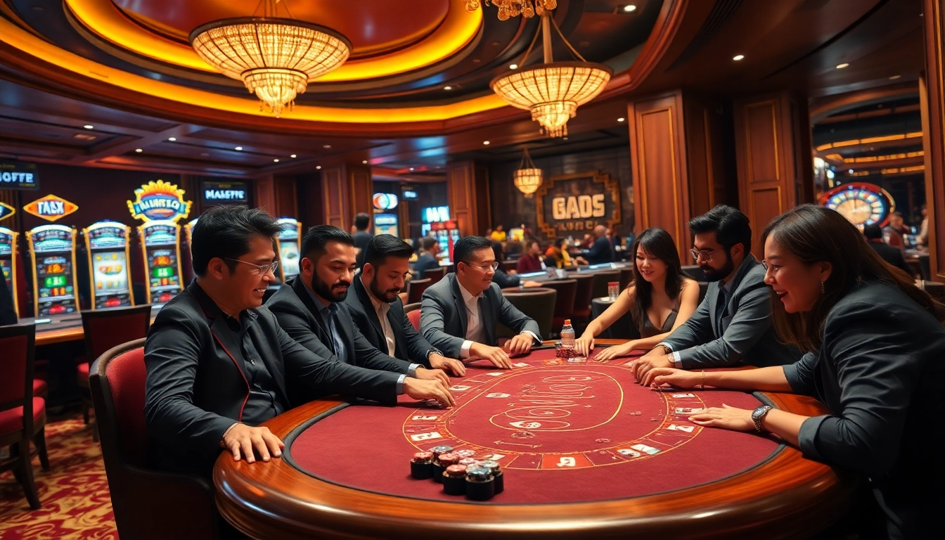 Experience high-stakes poker action at jun888's luxurious casino tables.