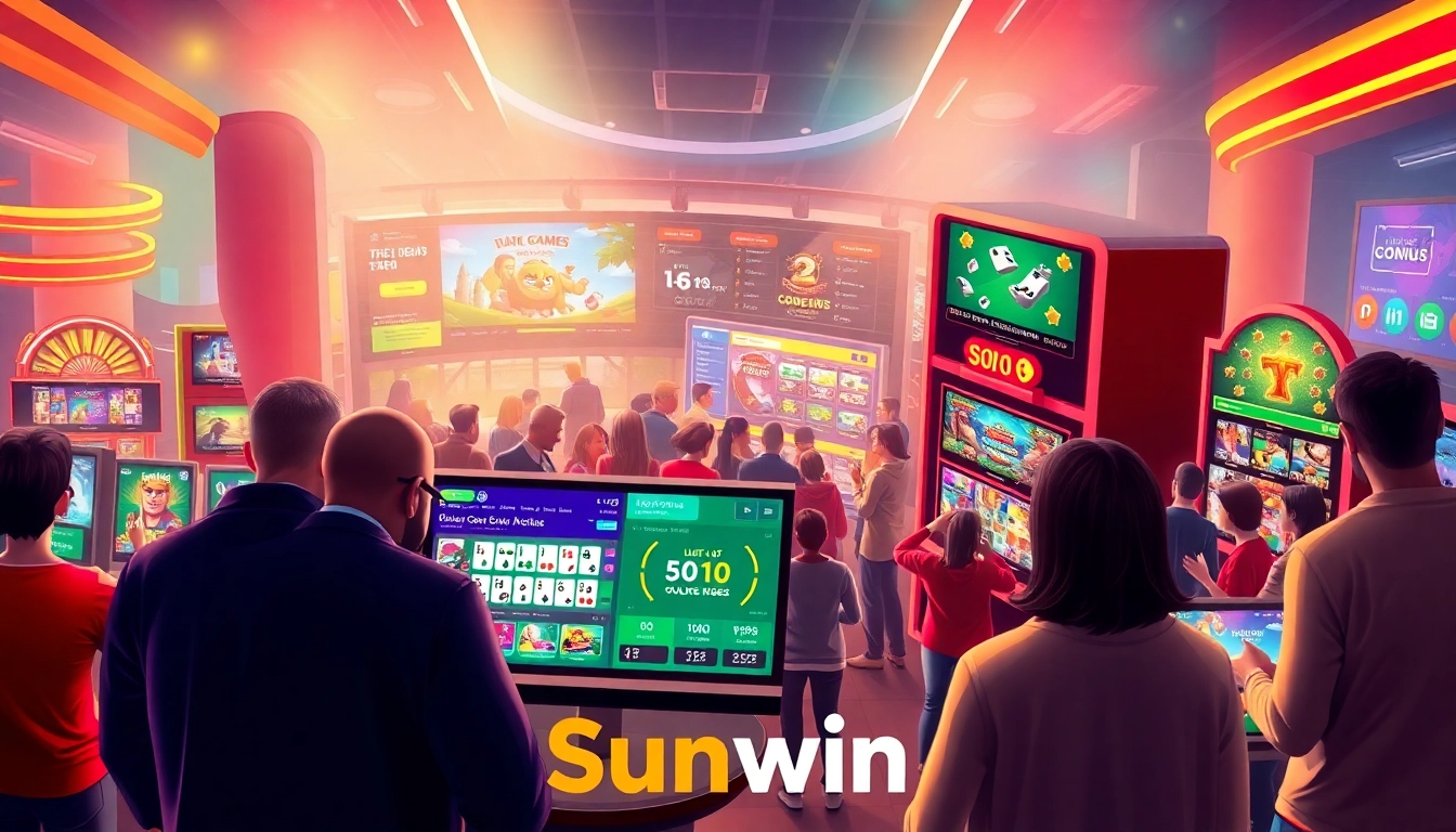 Sunwin online gaming platform showcasing diverse games and user-friendly interface.