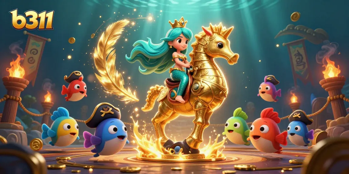 Encontre os melhores jogos de cassino no b311 enquanto a princesa sereia e seus amigos exploram tesouros.