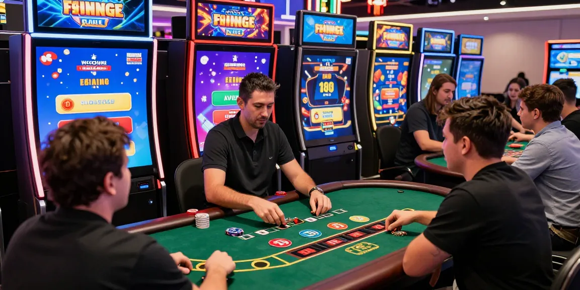 Engaging players at new online casinos enjoying vibrant gaming experiences with colorful graphics.