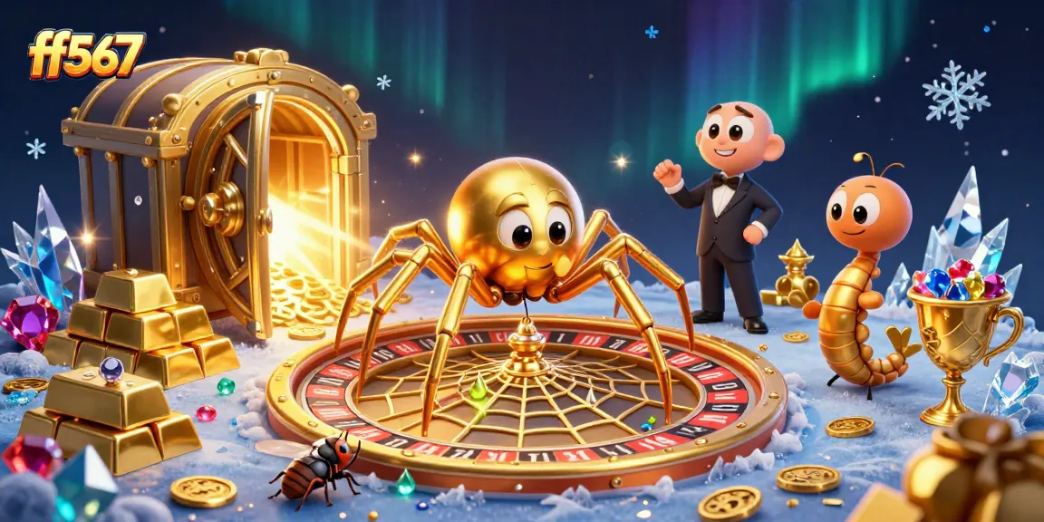 ff567 aposta na roleta com uma aranha dourada e um croupier centopéia, trazendo emoção ao cassino.