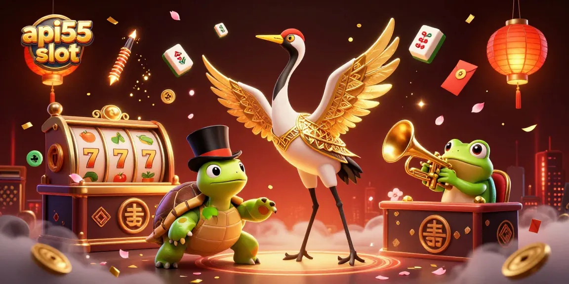 Experience the vibrant api55 slot with dynamic slots, immersive characters, and festive elements in 3D.