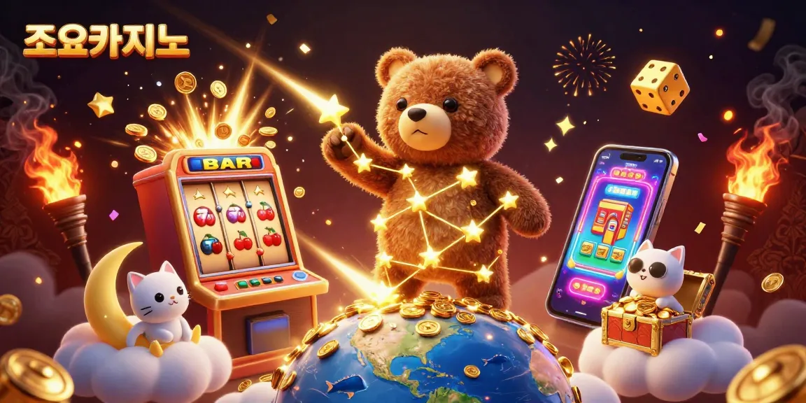 Experience thrilling adventures at 조이카지노, featuring a constellation bear and jackpot wins!