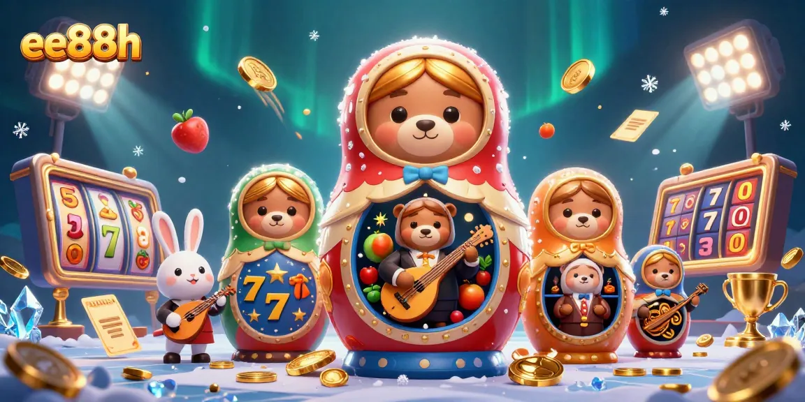 Experience the excitement of slots at ee88h with vibrant characters and casino elements.